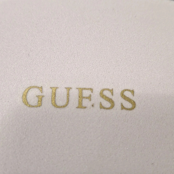 Guess "NEW" Coquette Beige Tan Metallic Crossover Strap Wedge Platform Sandal *9 - Picture 11 of 13